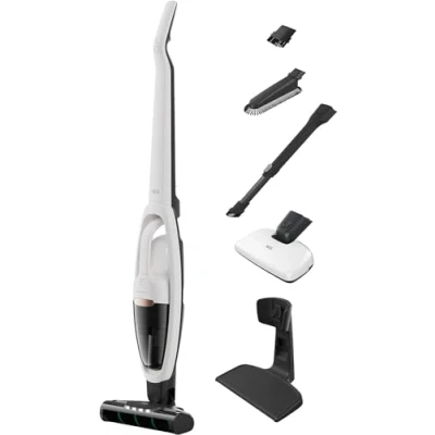 Imagen de AEG Aspirador inalámbrico, AS52HP25SH, Hygienic 5000, Boquilla de suelo con luz delantera LED, cepillo para muebles, función aparcamiento independiente, filtro higiénico, lavable, 58% plástico