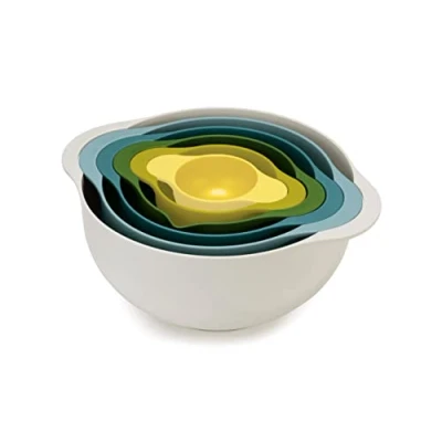 Imagen de Joseph Duo Juego de Cuencos para Mezclar 6 piezas, Set bol, cuenco y colador, Ideales Ensaladas, Repostería, en Plástico, Multicolor