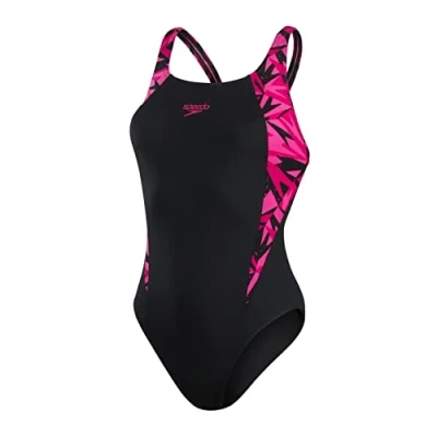 Imagen de Speedo Hyperboom Bañador, Mujer, Talla: 34, Hyper black/elec pnk/ecstatic