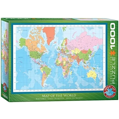 Imagen de Eurographics Map of The World Rompecabezas, Multicolor (A2103322)