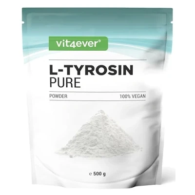 Imagen de L Tirosina 500 g de polvo puro sin aditivos 333 raciones Aminoácido fermentación vegetal Vegano