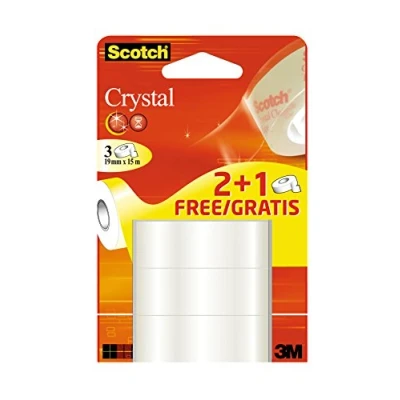 Imagen de Scotch 6 1915P3 Klebeband Promoción 3 Rolle Crystal kristallklar, 19 mm x 15 m