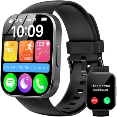 Imagen de OUKITEL Reloj Inteligente Hombre Mujer, 1.91&quot; HD Smartwatch Mujer con Llamadas Bluetooth, 140+ Modos Deportivos Smart Watch, SpO2/Pulsómetro/Monitor de Sueño, IP68 Impermeable para Android iOS