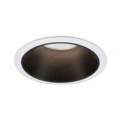 Imagen de Paulmann 93401 Luminaria empotrable LED Cole redonda incl. 1x6,5 W reg., foco, blanco/negro mate, lámpara, plástico, aluminio zinc, foco techo 2700 K