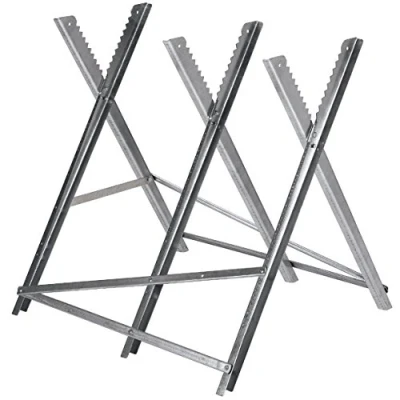 Imagen de Einhell Banco para motosierras (largo 80 cm, troncos con un diámetro hasta 40 peso máximo 150 kg, plegable). Alturas diferentes. Grueso de la chapa 1,5 mm, color gris