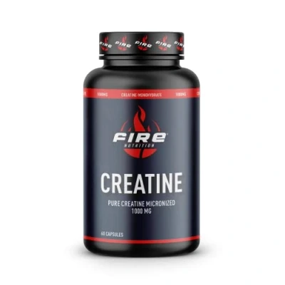 Imagen de Fire Nutrition Pure Creatine Micronized 60 Caps 1000 MG por 100% Monohydrate Creatina Monohidrato Rendimiento Deportivo Recuperacion Muscular