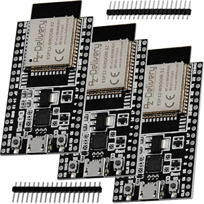 Imagen de AZDelivery ESP 32 NodeMCU Dev Kit C V4 WiFi Placa de desarollo versión no soldada Compatible con Arduino E Book Incluido!