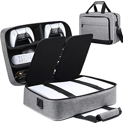 Imagen de ZtotopCases para Estuche de Transporte, Compatible con la Consola y Disk/Digital Edition, Bolso Controlador Juegos, Auriculares Base Accesorios Gris