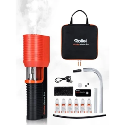 Imagen de Rollei Smoke Master Pro Efectos de Niebla Profesionales para Impresionantes Fotos y vídeos, Mando a Distancia inalámbrico, múltiples usos, Eventos, Fiestas, escenarios, etc