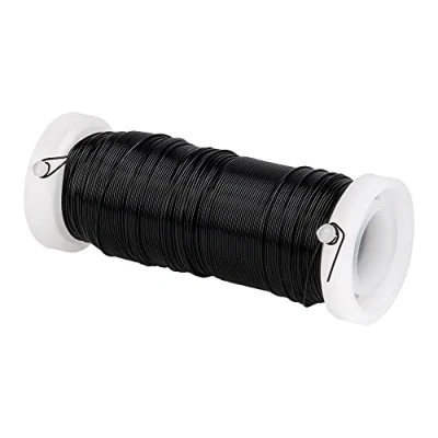 Imagen de Ideen mit Herz alambre de metal 0,30 mm diámetro 50 m largo hierro cromado lacado colores ideal para manualidades joyas negro