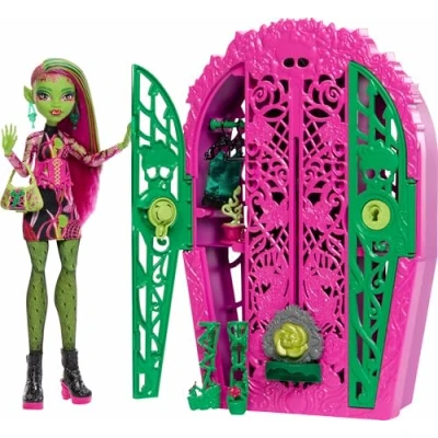 Imagen de Monster High Skulltimate Secrets Jardín misterioso Venus McFlytrap Conjunto de muñeca y accesorios, armario con más 19 sorpresas para una merienda, incluida ropa muñeca, HYT75