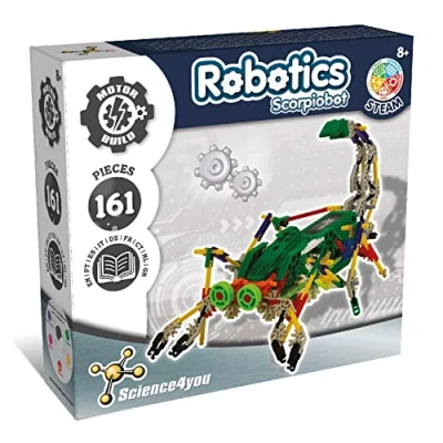 Imagen de Science4you Robotics Scorpiobot Kit Robotica para Niños + 161 Piezas, Construye tu Robot Interactivo, Montar Construcciones Niños, Juguete y Regalo 6 7 8 9 10 14 Años