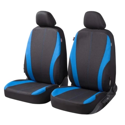 Imagen de Walser Funda de Asiento Dundee con Cremallera, Zipp IT Fundas para asientso Delanteros Negro/Azul 11855