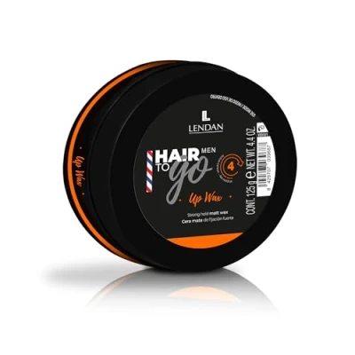 Imagen de LENDAN Cera para el Pelo Hombre Hair To Go Men Up Wax 125 ml Fijación Fuerte Crema de Peinado Mate y Flexible Larga Duración con Carbón Vegetal Activo Ginseng