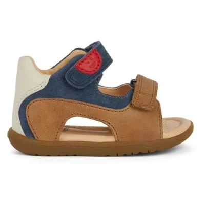 Imagen de Geox B Sandal Macchia Boy, Sandalia Bebé Niños, Caramel Navy, 18 EU