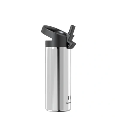 Imagen de Super Sparrow Botella de Agua Acero Inoxidable niños Boca Ancha con Paja 500ml Sin BPA, para Gimnasio, Deporte, Oficina, Yoga, Ciclismo