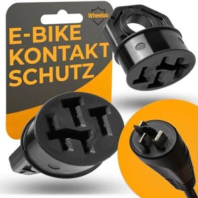 Imagen de Wheeloo Juego de 2 Tapas para batería Bosch Ebike Pin I Intuvia, Kiox &amp; Nyon portabicicletas Protección Transporte Guardar baterías Bicicletas electrónicas