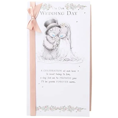 Imagen de Me to You On Our Wedding Day Tarjeta de felicitación para el día