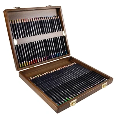 Imagen de Derwent Lápices de Colores Studio para Dibujar y Colorear, Set 48 en Caja Madera Regalo, Ideal Ilustrar Detallar, Calidad Profesional, 0700822