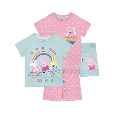 Imagen de Peppa Pig Pijama Corto para Niñas Dos Paquetes Multicolor 6 7 años