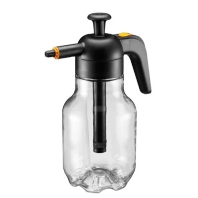 Imagen de Fiskars Pulverizador a presión, para tratamientos de plantas base agua, Patrón pulverización ajustable, Válvula seguridad la estabilidad 1,8 l, Negro/Naranja/Transparente, 1027379