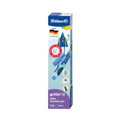 Imagen de Pelikan 805612 Griffix Pluma estilográfica con capuchón giratorio, tinta Azul, para diestros, Azul