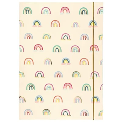 Imagen de folia 69012 Carpeta A3 Hot Foil Rainbows, de cartón Resistente con Banda elástica, Talla única, Multicolor (MAX Bringmann 69012)