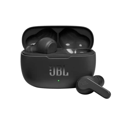 Imagen de JBL WAVE 200TWS Auriculares inalámbricos intraaurales con sonido Deep Bass, asistente de voz control táctil y resistencia al agua IPX2 hasta 20h música