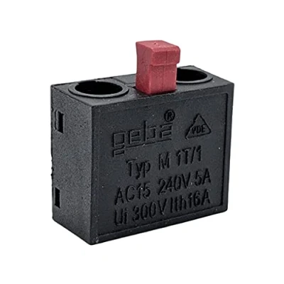 Imagen de geba M 1T/1Ö Pulsador Industrial Electrico (1 apertura, cierre de para), color rojo
