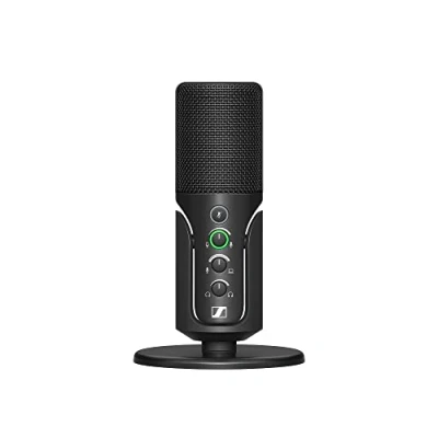 Imagen de Sennheiser Profile Micrófono USB con Soporte para sobremesa Diseño Plug &amp; Play, Grabar podcasts y Streaming, Cápsula de Condensador cardioide, Cable C 1,2m Negro (700065)
