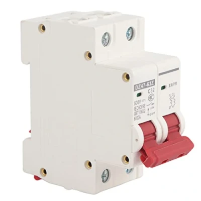 Imagen de 2P DC 500V 32A Mini Disyuntor MCB de seguridad DZ47 63Z Protector voltaje Protección contra fugas Interruptor aire