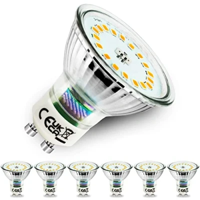 Imagen de Allesgute GU10 Bombilla LED Blanco Cálido 3000K, 5W 500 Lúmenes Equivalentes a Bombillas Halógenas de 45W, Lámpara ángulo haz 120, 230V No regulable, Paquete 6