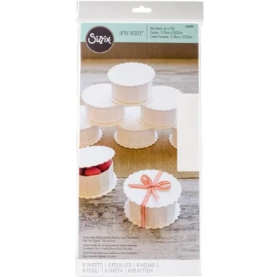 Imagen de Sizzix Surfacez Cartón Paspartú 656492, Blanco, 6 pzas, 6&quot; x 13&quot;, Multicolor, Talla única,