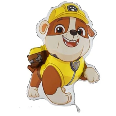 Imagen de Ballonheld Globo de la Patrulla Canina Rubble XL Supershape aprox. 77 cm, apto para helio, largo tiempo flotación, globos infantiles