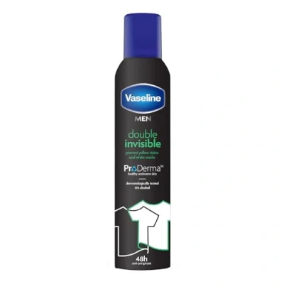 Imagen de Vaseline Double Invisible (hombre) Pro Derma Spray antitranspirante 250 ml Protección contra el sudor 48h y frescor de larga duración