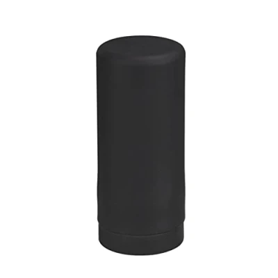 Imagen de Wenko Dispensador de detergente Easy Squeez e, dosificador lavavajillas, fácil dosificar, jabonera Silicona a Prueba Fugas, Capacidad 250 ml, Ø 6 x 14 cm, Negro