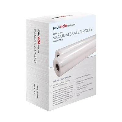 Imagen de SousVideTools [SVT 07001] Rollos para selladora al vacío (20 cm x 6 m) 2 unidades