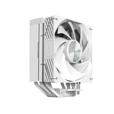 Imagen de Mars Gaming MCPU X5, Disipador CPU 280W TDP, 5x Heatpipes HCT Nueva Generación, Ventilador PWM SI Extreme Silent 120mm, Núcleo de Cobre Hiperbalanceado, Compatibilidad Universal Intel y AMD, Blanco