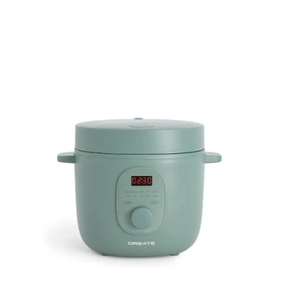 Imagen de CREATE/RICE COOKER/Arrocera Eléctrica de 2L Verde Sage/Programable hasta 24h, prepara tartas, guisos o sopas, función mantener el calor, 400W