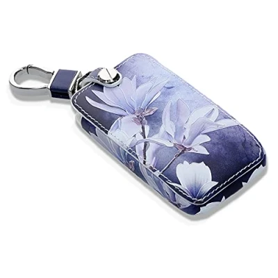 Imagen de kwmobile Funda Compatible con Renault Llave de Coche Smart Key 4 Botones (Solo Keyless Go) Cubierta Cuero sintético Case para Mando y Control Auto Magnolia