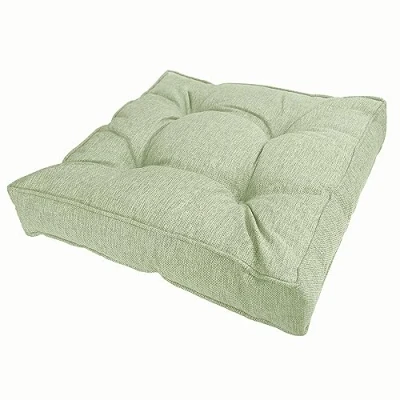 Imagen de POKAR Cojines Lounge Exterior Cojin Asiento Muebles Mimbre Jardín para Silla Fundas 40x40x10 cm, Verde