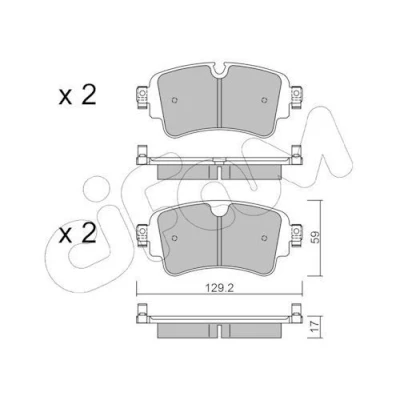 Imagen de CIFAM 822 1129 0 Juego de pastillas freno preparado para indicador desgaste AUDI: A4 B9 Avant, Berlina, Q7, VOLKSWAGEN: Touareg III