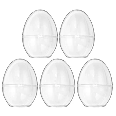Imagen de Ideen mit Herz Huevos rellenables para colocar de plástico Transparentes Pascua Divisibles 12 cm x 9 5 unidades