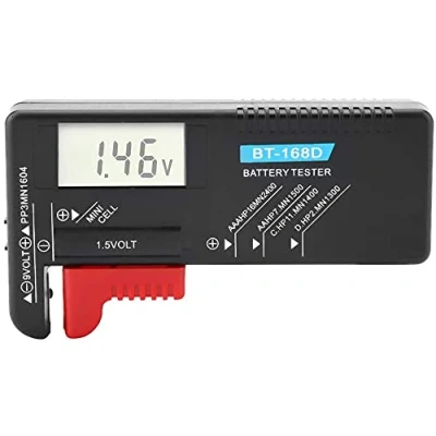 Imagen de U K BT 168D Comprobador de pilas botón universal digital LCD AA/AAA/C/D/9 V/1,5 V