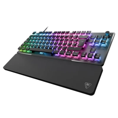 Imagen de Turtle Beach Vulcan II TKL Pro Teclado para Juegos mecánico RGB magnético, Interruptor analógico con Efecto Hall, Teclas Medias, reposamuñecas, Placa de Aluminio