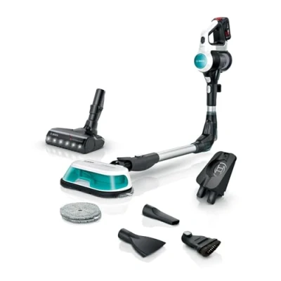Imagen de Bosch, Aspirador sin Cable 2en1, Unlimited 7 ProHygienic Aqua, Cepillo 2en1 DynamicAqua, Convencional, Blanco, BCS71HYG2