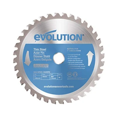 Imagen de Evolution Power Tools acero inoxidable corte hoja de sierra, 180BLADETS