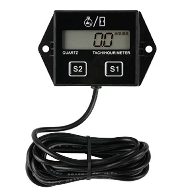 Imagen de Runleader Cuentarrevoluciones digital Tacómetro, Recordatorio de mantenimiento, Batería reemplazable, Apagado automático, Uso para ZTR Cortacésped Tractor Generador ATV marino Motos nieve y equipos