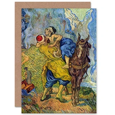 Imagen de Artery8 Vincent Van Gogh Good Samaritan Fine Art Greeting Card Plus Envelope Blank Inside Bueno