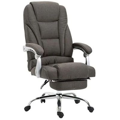 Imagen de CLP Silla Oficina Ergonómica Pacific En Tela I Escritorio Regulable Altura &amp; Giratoria Ordenador con Reposapiés Abatible, Color:Gris Oscuro